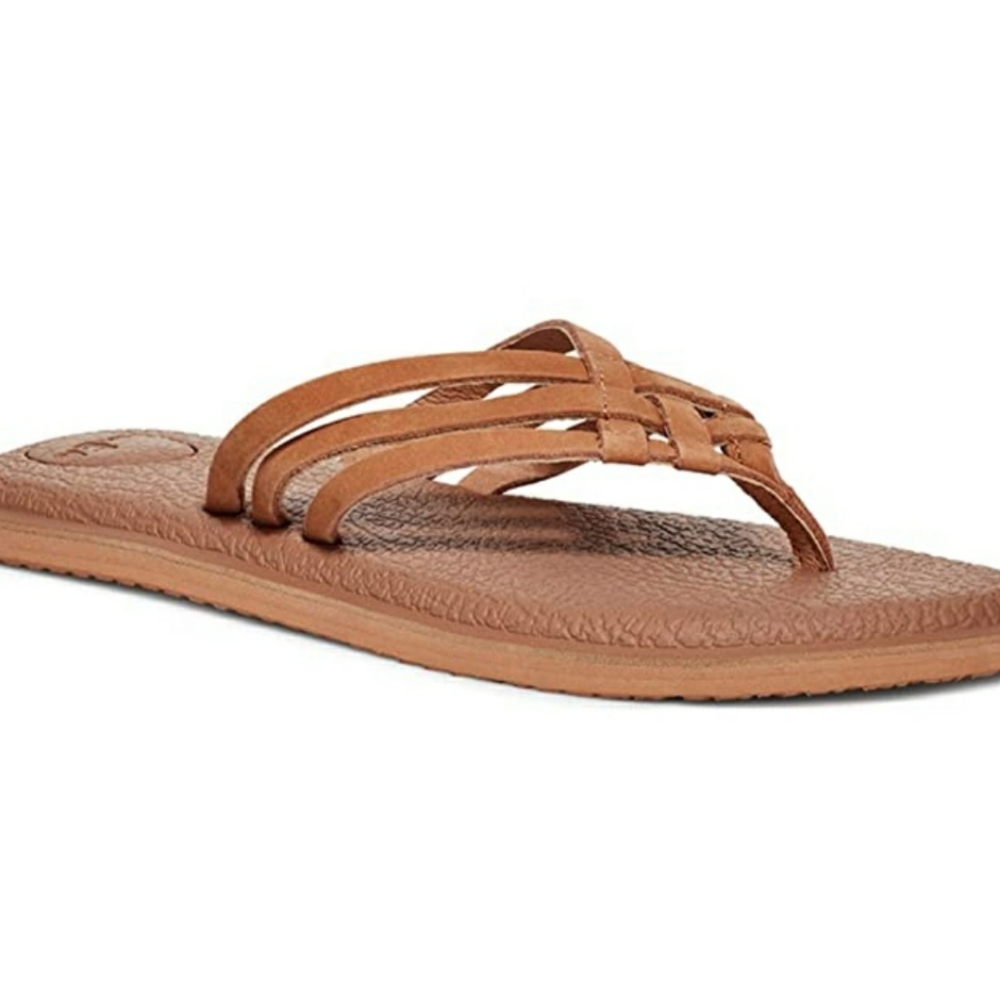 NWT sanuk tan sandals sz 8